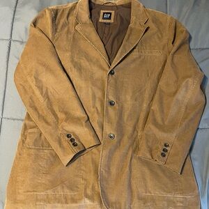 Gap Corduroy Blazer Mens XXL Brown Y2K Retro Sport Coat Preppy Classic Jacket
